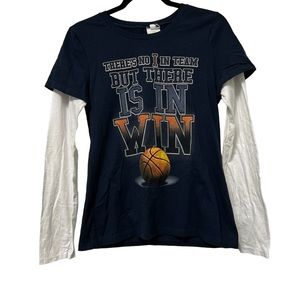 Basketball Long Sleeve Tee Shirt Youth Girls Size XL (20)